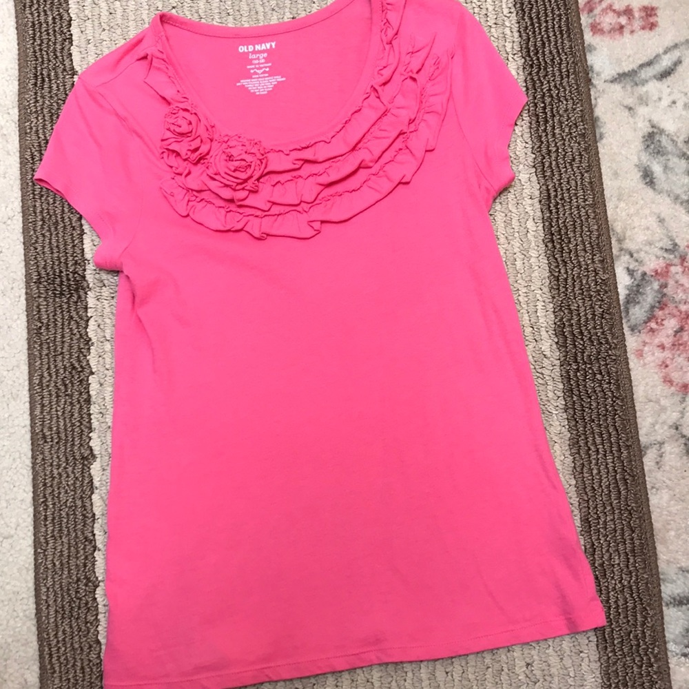 Girls Old Navy Salmon Short Sleeve Tee